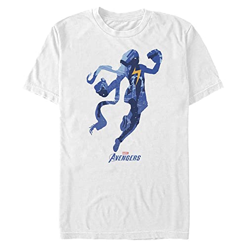T-shirt Homme Ms Marvel Blanc 3XL : Look Geek Décontracté pour le Quotidien
