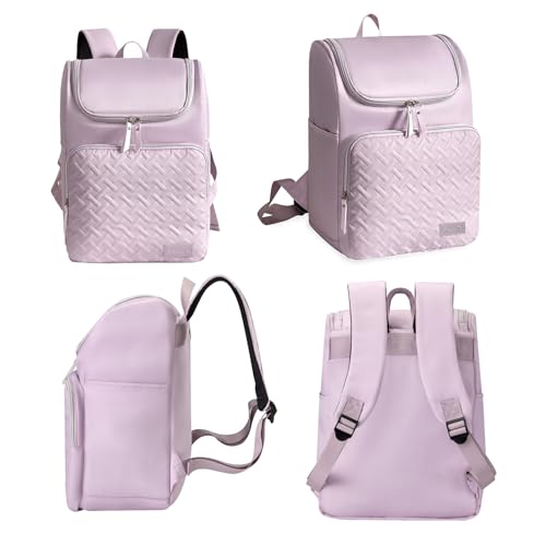 Image of Cooler Backpack Insulated Leak Proof 33 Cans, Waterproof Hiking Backpack Cooler Soft Cooler Bag Lunch Backpack for Women Picnic Camping Beach, Purple