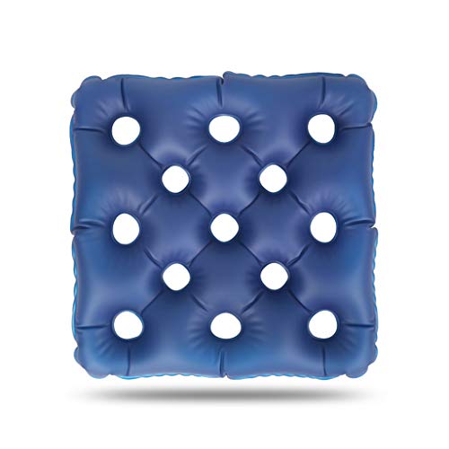 Cushion Cojín antiescaras de descompresión Transpirable Estera de Agua Pacientes de Edad Avanzada Anti-Presión Dolor en la Cadera cojín Inflable del Home Care Products,Azul