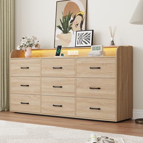 9 Drawers Dresser for Bedroom, 63