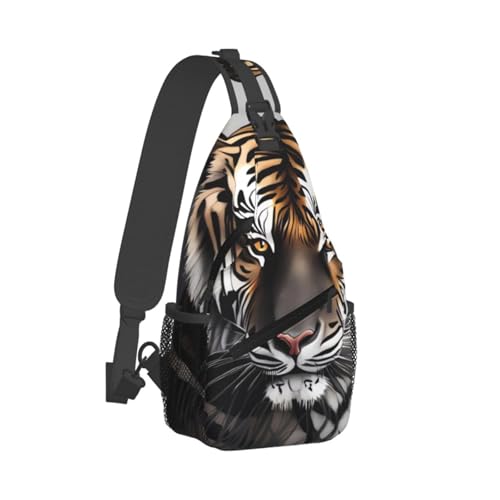 Bolso cruzado Tiger at Rest para hombre y mujer miniatura 3
