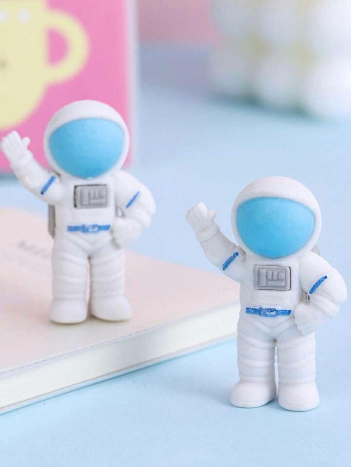 Image of AK Store (Pack of 4) 3D Cute Cartoon Shape Rubber Pencil Erasers, School Stationery for Kids, Boys Girls, Birthday Return Gifts (Space Astronauts)