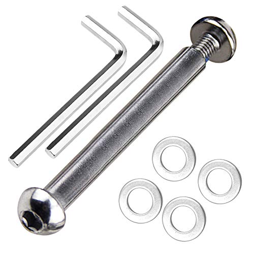 OTFAITP M8 8 mm x 28 mm - 86 mm hulajnoga przednia tylna oś śruba 8,8 klasa stal węglowa do stuntu skutera Dash nastolatka/dorosły hulajnoga kopnięcia-pojemność 800 funtów