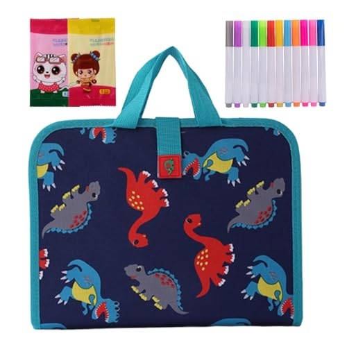 Drawing Board - Erasable Drawing Board For Kids 11 Inch | Reusable Scribble Pad With 12 Markers | PVC Writing Tablet Painting Bo