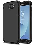 Galaxy J7 V Case, Galaxy J7 Perx Case, Samsung J7 Prime Case OTOONE [Slim Fit]Hybrid Dual Layer Heavy Duty Protection Rugged Rubber Silicone Matte Cover for Galaxy J7 2017 (Black)