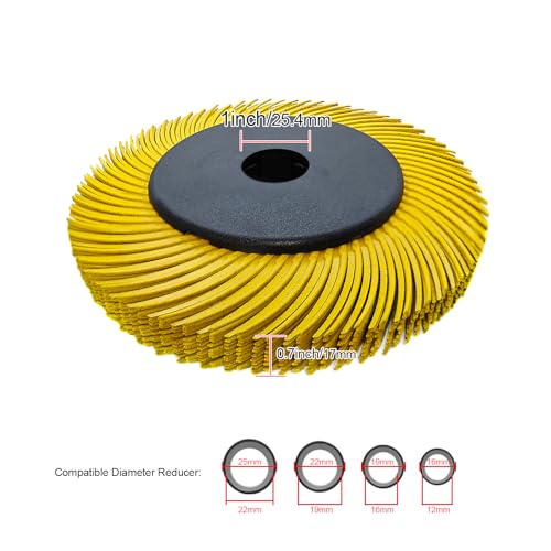 Image of Radial Bristle Brush, 6 in x 1 /2 in x 1 in, 80#, 1SET with Reduction Adapter