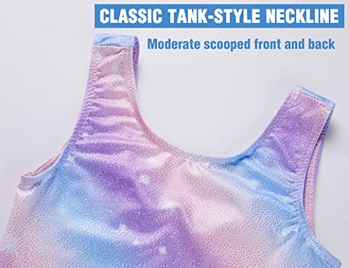 Image of TENVDA Girl's One Piece Swimsuit Sparkle Sleeveless One-Piece Bathing Suits Swimwear for Kids 2-12 Years Old
