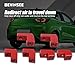 Bevinsee Wing Spoiler Riser Extender Kit Bolt-on Type Compatible with Ford Fiesta ST Hatchback 2014-2019, Wing Spoiler Riser Kit Aluminum Alloy Red
