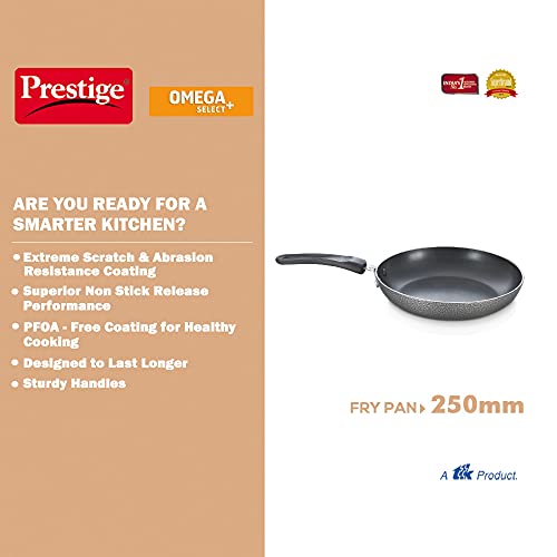 Image of Prestige Omega Select Plus Non-Stick Aluminium Fry Pan, 25cm, Black (Small Size)-(Non Induction)