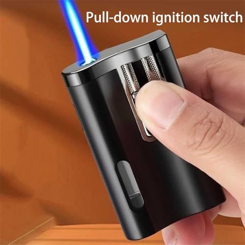 Encendedor de butano resistente al viento soplete recargable para exterior 4