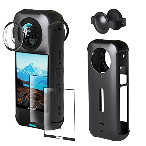 Kit de Insta360 X3 Accesorios, Silicona Protección para Insta360 X3 Protector Pantalla para...