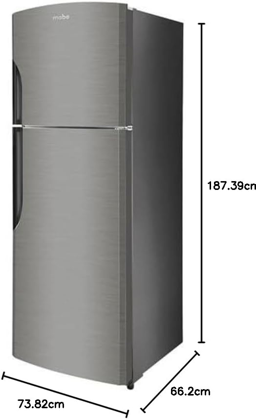 Diagram showing the dimensions of the Mabe RMS510IVMRM0 Refrigerator.