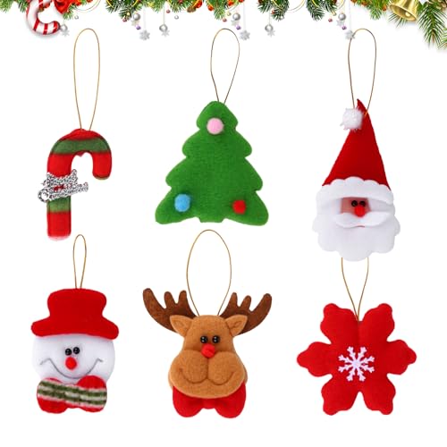 Weihnachtsbaum Dekorationen 6 Stücke Weihnachtlichen Stoff...