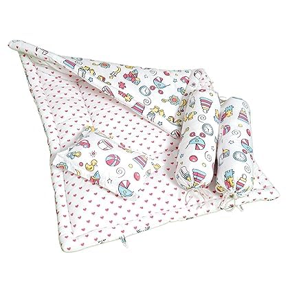 Parure de lit anti-transpiration en coton pour le matelas de bébé rose