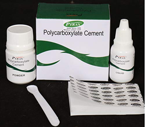 Pyrax Polycarboxylate Dental Filling cement (1 x 30g powder jar, 1 x 15ml Liquid, 1 x spoon, 1x Mixing pad) from factory