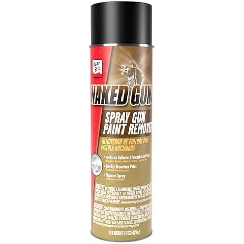 KLEAN-STRIP Naked Gun Paint Remover for Spray Guns, Powerful Solvent & Waterborne Paint Gun Cleaner, 15 Ounce Aerosol Cover