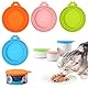 4 Stück Silikon Deckel für Hunde- und Katzendosen, 3-in-1 Universal-Dosendeckel BPA-frei, Universalgröße Tierfutter-Dosendeckel, Deckel Katzfuttedose spülmaschinenfest, 4 Farben Futterdosen-deckel