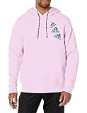 adidas Essentials Brandlove Hoodie, Bliss Lilac/Wonder Steel, Large