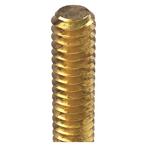 Fully Threaded Rod, Brass, 10-24, 6 ft Length-Each
