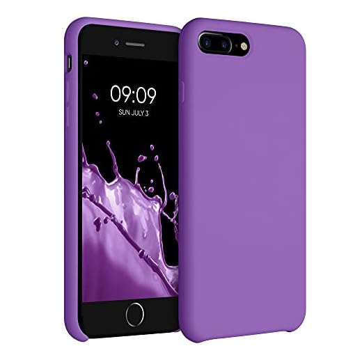 kwmobile Cover per Apple iPhone 7 Plus/iPhone 8 Plus Custodia - Back Case per Smartphone in Silicone TPU - Protezione Gommata - viola ametista