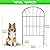 Decorative Garden Fence 10 Pack, Animal Barrier Fence, No Dig Fencing 24in (H) x 11ft (L) Metal Wire Panel Garden Fence Border, Dog Rabbits Ground Stakes No Dig Fence for Outdoor Patio, 11FT