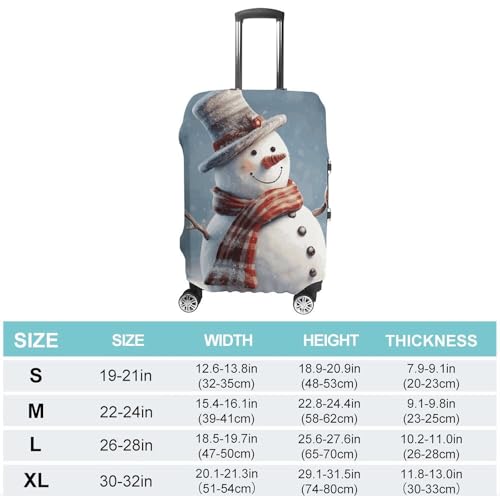Funny Christmas Snowman Luggage Covers Tsa Approved Suitcase Cover Elastic Washable Luggage Sleeve Carry on Cover Protector Anti-Scratch Suitcase Protector Fits 19-30 Inch Case(M)2