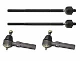 PartsW 4 Piece Kit Inner and Outer Tie Rod Ends Driver and Passenger Side