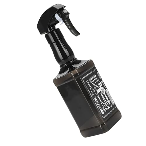 Botella pulverizadora para cabello de plástico negra miniatura 5