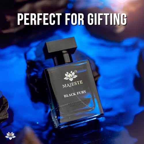 Image of BLACK FURY Unisex Eau De Parfum luxury Liquid Perfume With Lemon, Sage, Black Amber, Patchouli, Premium, Long Lasting, Citrus & Spicy Woodiness, 50ml - Pack of 2