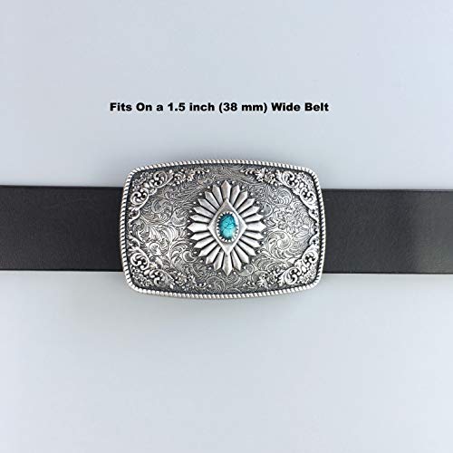 Jean'S Friend Vintage Silver Plated Southwest Belt Buckle For Men Also Stock In The Us thumb #3