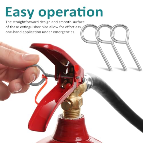 Image of jojofuny 15 Sets Fire Extinguisher Locking Pins with Red Tamper Seals Plastic and Metal Safety Clips for Home Use Fire Extinguisher Safety Pull Pins