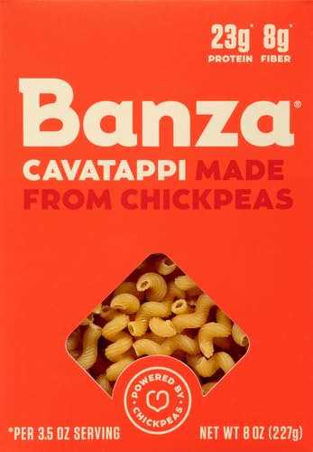 Image of Banza Cavatappi Pasta from Chickpeas - Gluten Free, High Protein, and Lower Carb Protein Cavatappi Chickpea Pasta - 8oz (Pack of 6)