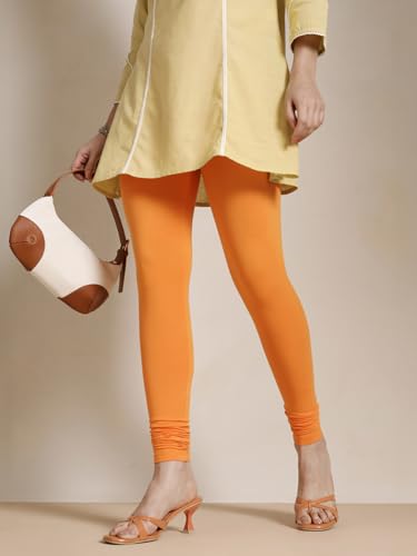 Image of TWIN BIRDS Tailored Cut and Classic Fit Super Stretchable Elastane Fabric Churidar Leggings for Women