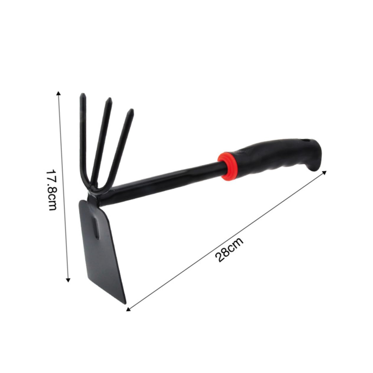 Yardwe Set Di Attrezzi Da Giardino in Ferro 6 in 1 Pala Rastrello E Per Giardinaggio Domestico Nero E Arancione