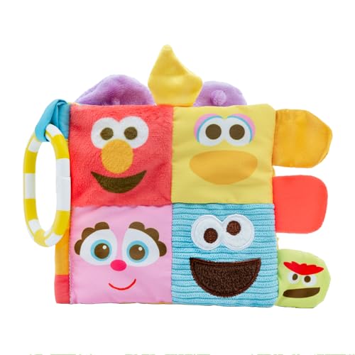 Image of Kids Preferred Sesame Street Soft Book Featuring Your Favorite Characters with Sensory Materials and Multiple Tabs to Keep Baby Engaged – 11 Inches – Surface Washable