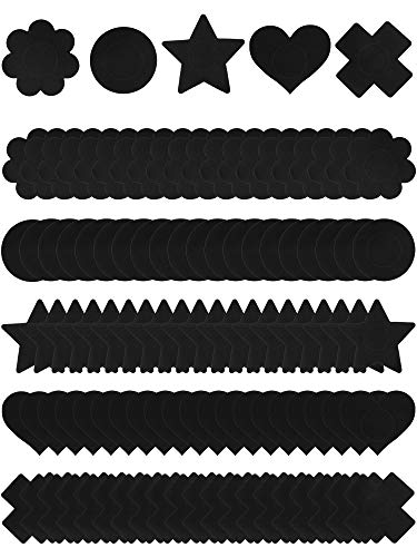 Pasties Nipple Covers Disposable Breast Pasties Self-Adhesive Nipple Breast Covers Multi-Shape Bra (Black, 50)