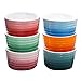 L.BAN Ramequin en Porcelaine 8 OZ, Lot de 6, Bols à Pudding au Four et au Micro-Ondes, Coupe de Plats, Coupes à Souffle, crème brûlée, Coupes à crème pâtissière, Desserts, pour la Cuisson