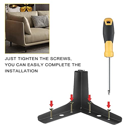 Aodiou Furniture Legs Metal Feet: Cabinet Legs 4 Inch Triangle Feet Replacement Dresser Legs Set Of 4 thumb #5