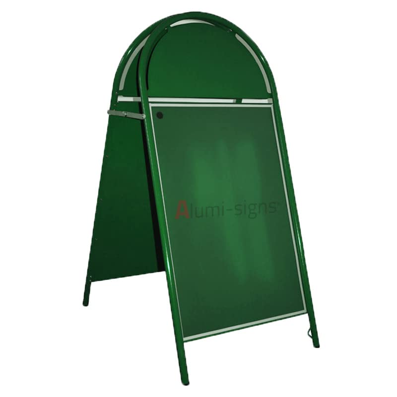 Alumi-signs Tubular A-Board with Arched Header (Green, A2)