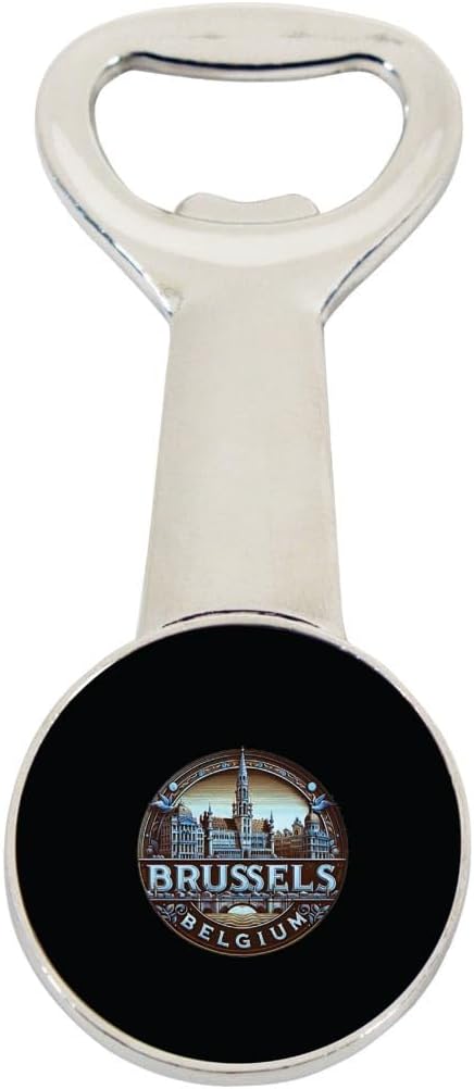 Brussels Belgium Souvenir Destination Magnetic Bottle Opener 4-Pack