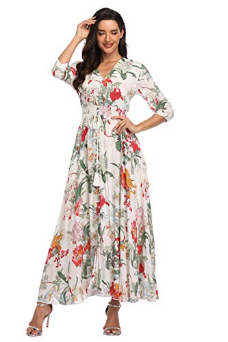 Image of Casual Summer Dresses for Women 2026 Maxi Dress Flowy Bohemian Beach Party