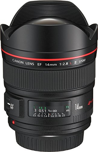 obiettivo canon con focale da 14 mm