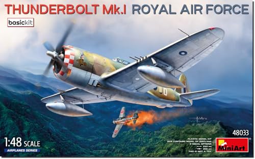 Maquette Thunderbolt MK.I Miniart 1:48 avec détails gravés pour collectionneur RAF