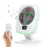 Audiocrazy Portable Bluetooth 5.0 CD Player Boombox HiFi Stereo Speakers, FM Radio with Remote Control, LED Lights, TF/USB, Headphone Jack