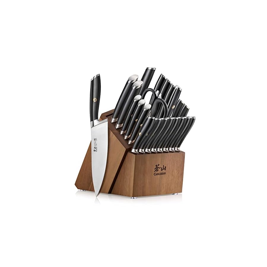 Cangshan L Series 23-Piece Classic Knife Block Set, Forged German Steel, 1027457