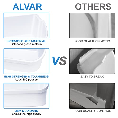 [2 Pack] Upgraded 240356401 Refrigerator Door Bin Shelf Compatible With Frigidaire Refrigerator Door Shelf Replacement Parts Ap2116036 240356406 Upper 2 Shelves On Fridge Side,With 2 Soda Organizer #TOP5