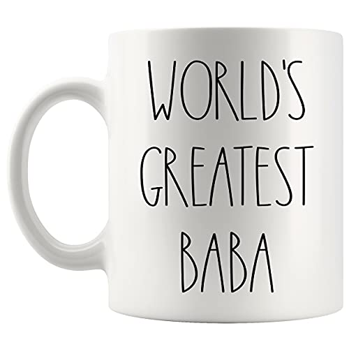Baba - World's Greatest Baba Coffee Mug - Rae Dunn Inspired - Rae Dunn Style - Baba Coffee Cup - Mother Day/Father Day Present For Baba - Birthday - Family Coffee Mug 11oz
