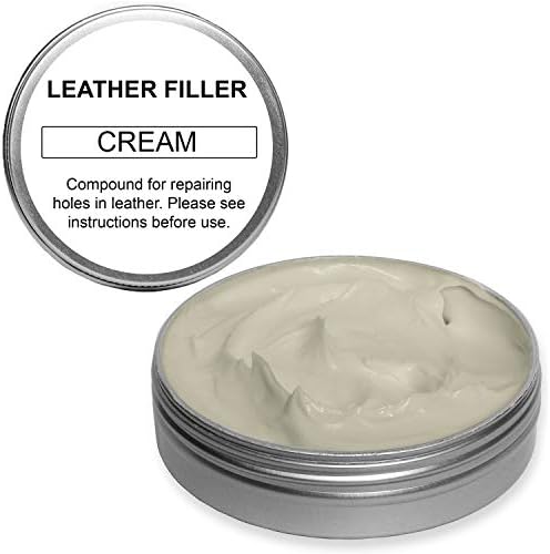 Scratch Doctor Leather Filler Repair Compound Fill Holes Cracks Scratches Scuffs on Leather Furniture Car Seats Shoes and Bags (Cream, 50ml)