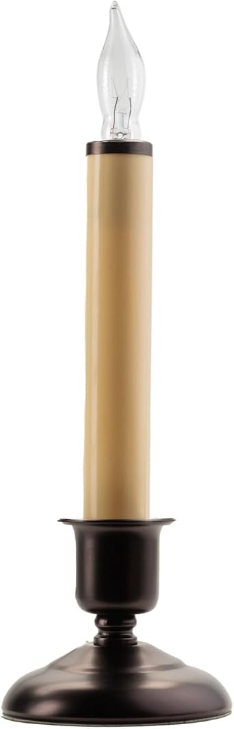 IMC Cape Cod Electric Window Candle with Steady-on Lighting, Antique Bronze, 9.5" Qty 1