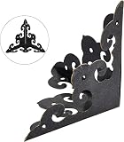 Edge protector,furniture cornerCorner Retro Edge Cover,Metal Corner Guards,50x50x50mm Metal Box Corner Protectors Edge Guard Iron Bronze Tone 4pcs
